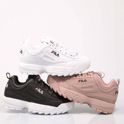 Social Zapatillas Fila Strada Disruptor para hombre, Blanco
