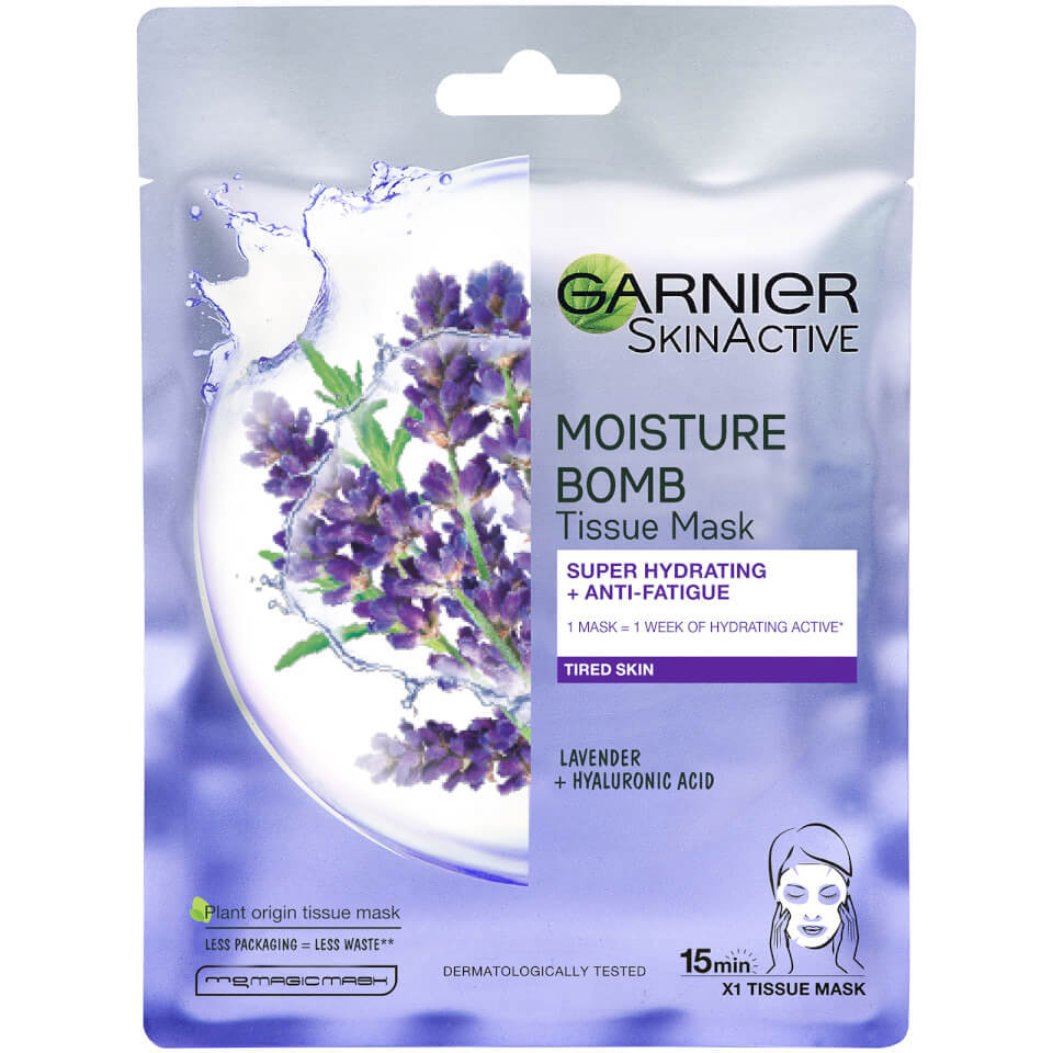 Moda Mascarilla facial Moisture Bomb de Garnier, con aroma de lavanda ...