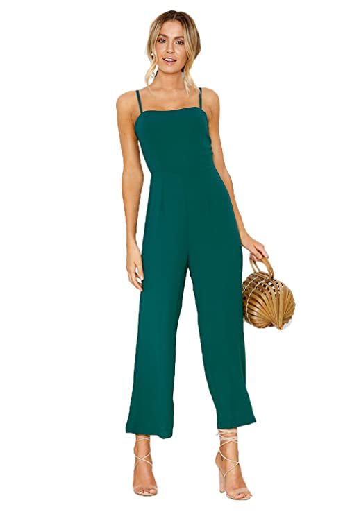 Fashion Lover-Beauty Mujer Mono Elegante Largos Verano Un Hombro Ropa Vestir Casual Pantalones