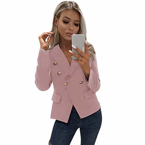 Fashion KRISP Blazer Mujer Largo Boyfriend Chaqueta Larga Elegante Talla Grande Boda,