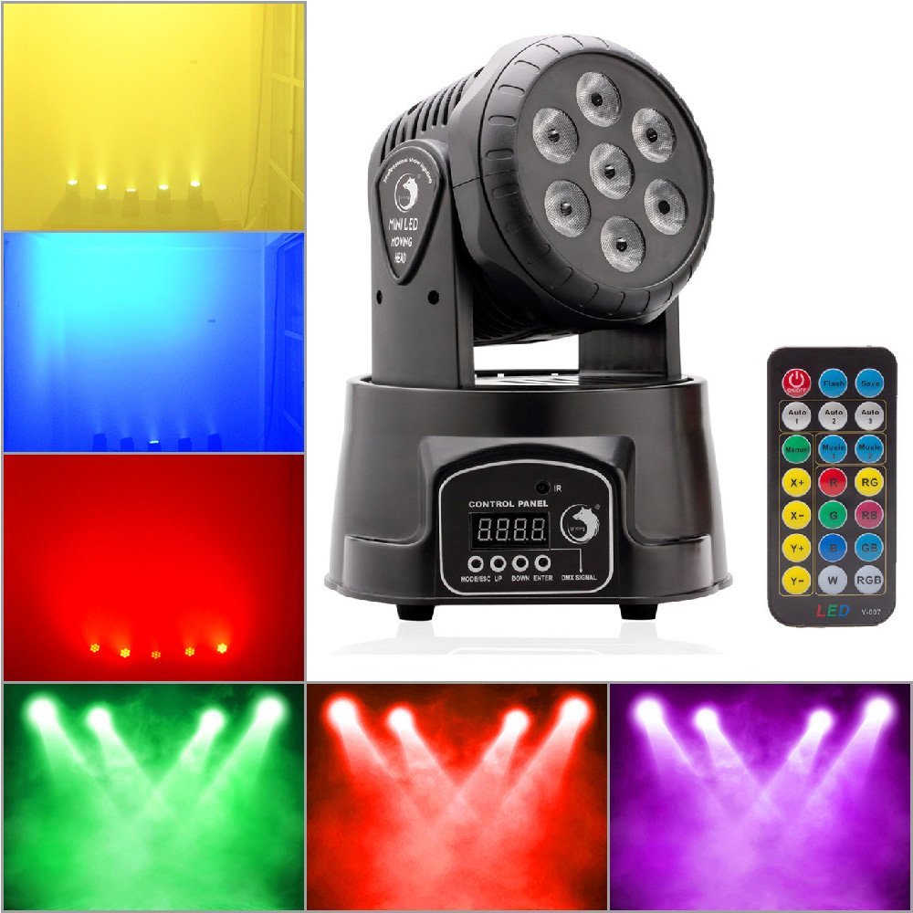 Lugar Maxmer Luz Discoteca Led de Discoteca Mover Cabeza 7 LED 150W para