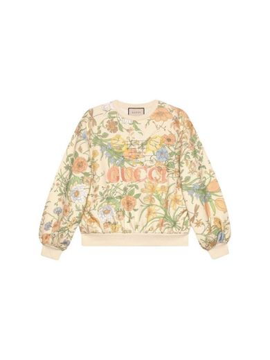 Gucci Oversize Sweatshirt With Flora Print