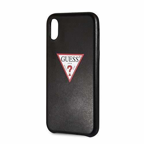 Social Guess - Carcasa rígida con Logo Triangular para iPhone XS MAX