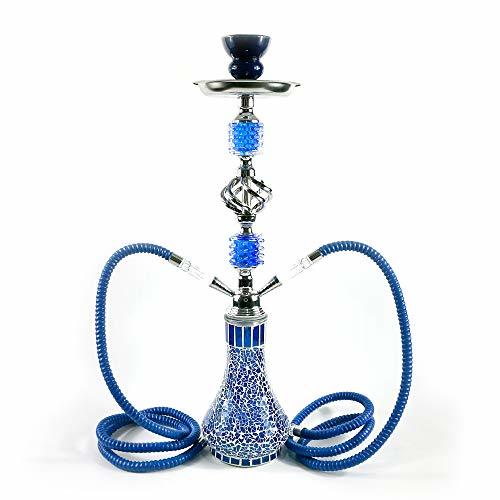 Elemento de la categoría hogar DXP Shisha Hookah 55cm 2 Manguera Cachimba Narguile agua tubo vidrio fumar