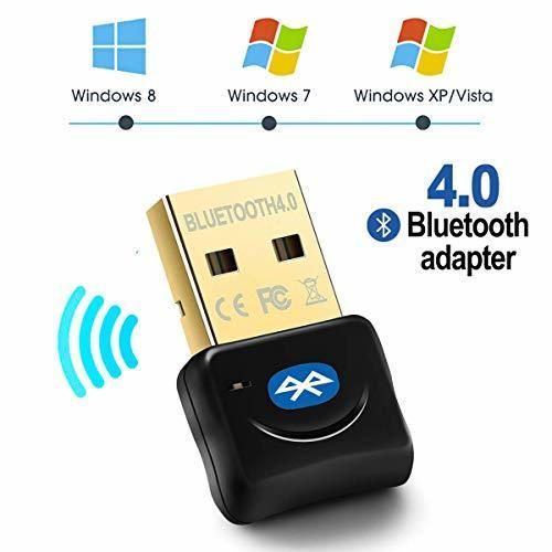 Maxesla Adaptador de Bluetooth 4.0 Bluetooth USB PC Bluetooth Transmisor y Receptor