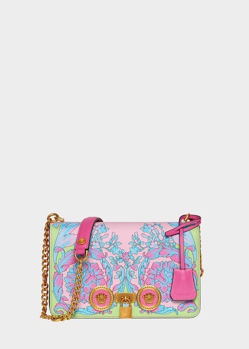 Products Versace Medium Technicolor Baroque Print Icon Bag