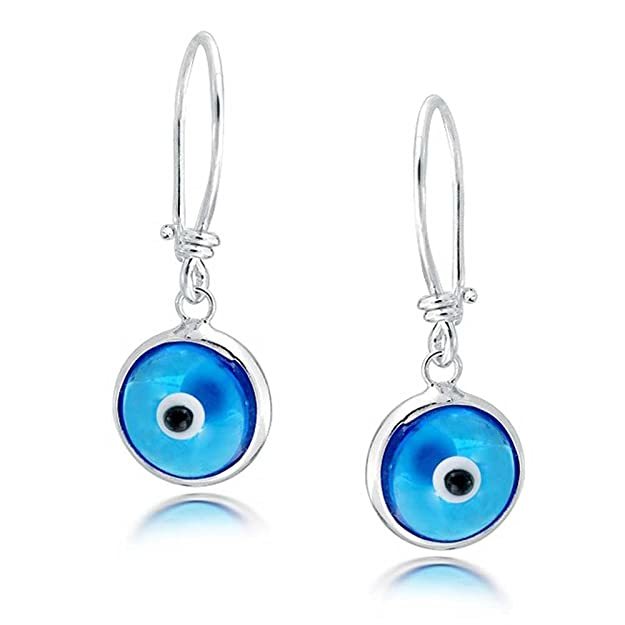 Place Nazar Azul Mal Ojo Protección Espiritual Redondo Gota Pendiente Mujer Adolescentes Cristal