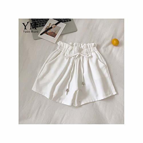 Social Paperbag High Waisted Shorts for Women 2019 Summer Candy Colors Girl Wide