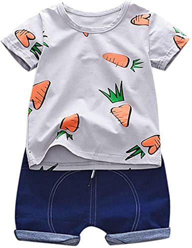 K-youth® Conjuntos Bebé Niño, Ropa Recién Nacidos Bebe Niño Camiseta Mangas Cortas