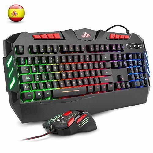 Rii RK900+ Teclado Gaming con sensibilidad mecánica Completo