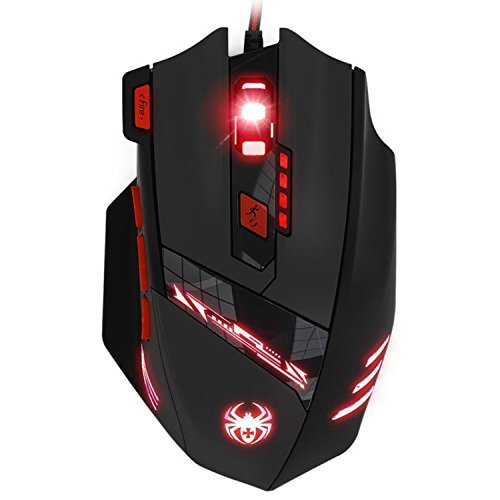 Electrónica [Versión Actualizada] Ratón Gaming Óptico KingTop Ratón Profesional LED Botón USB Alámbrico