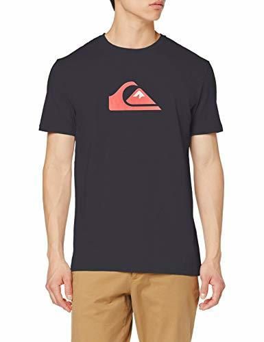 Quiksilver Comp T-Shirt Men Camiseta de Manga Corta, Hombre, Negro