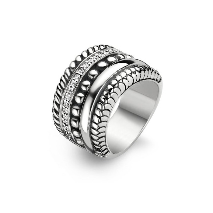 Ti Sento 1835ZI/56 - Anillo de Plata con Zirconia