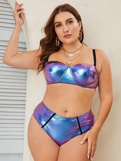 Social Bikini color metálico 