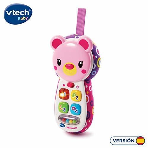 VTech- Teléfono Interactivo de Juguete para entretener y divertir al bebé, Color