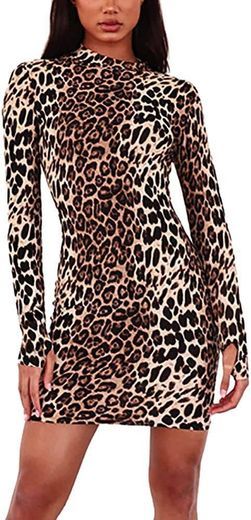 Moda Vestido leopardo 