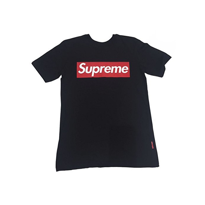 Social Supreme Camiseta Black Boxlogo Rojo M