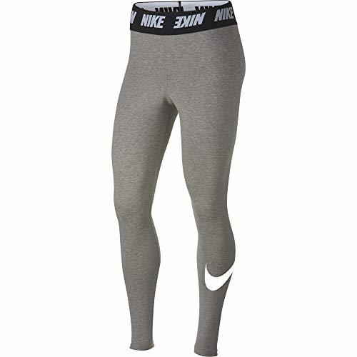 Fashion Nike Sportsware Club HW Mallas, Mujer, Gris/Blanco