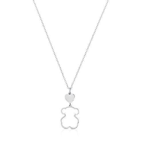 Social TOUS - Collar de Plata de Primera Ley con Colgante de Oso