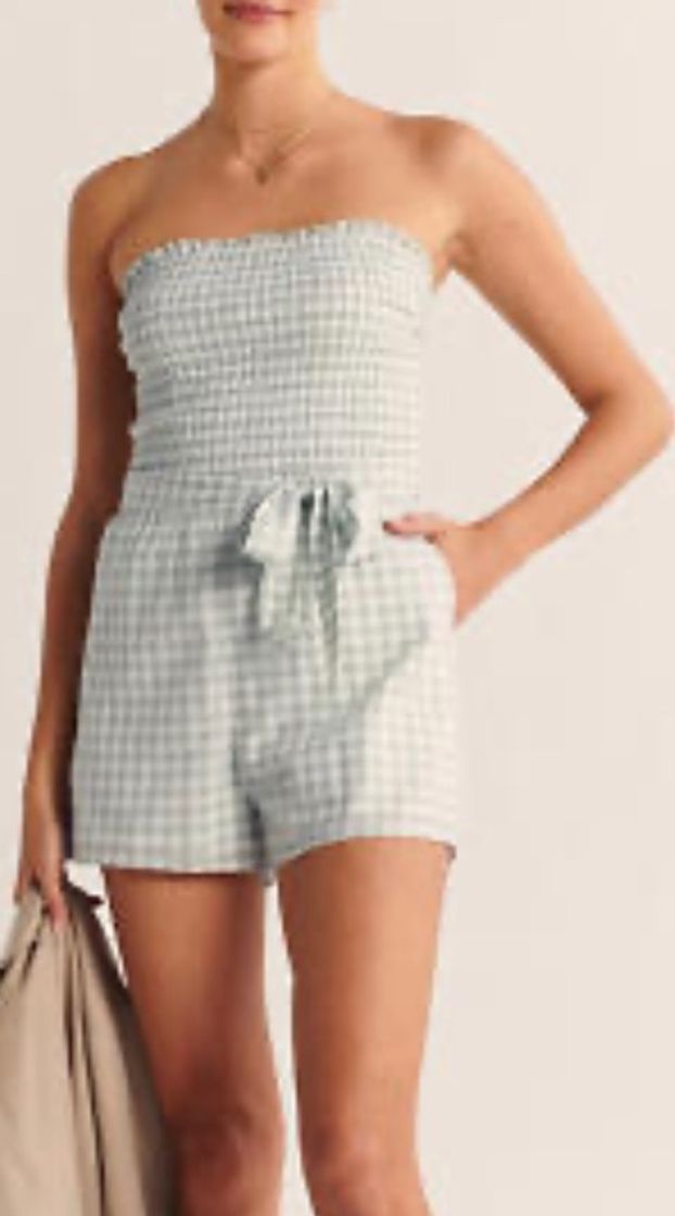 Moda Strapless Smocked Romper