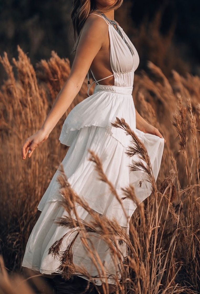 Mesa Tiered Dress (White)