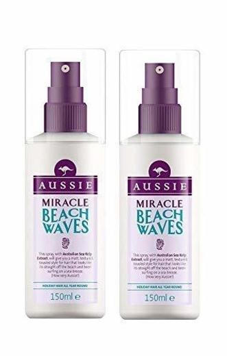 2 x 150 ml Aussie Milagro playa olas Spray