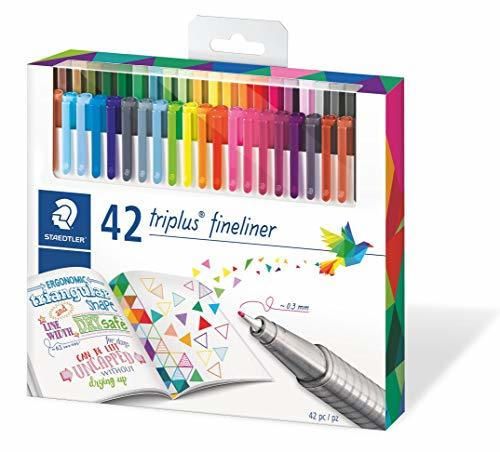 Staedtler 334 C42. Rotuladores de colores brillantes de punta fina multicolor Triplus