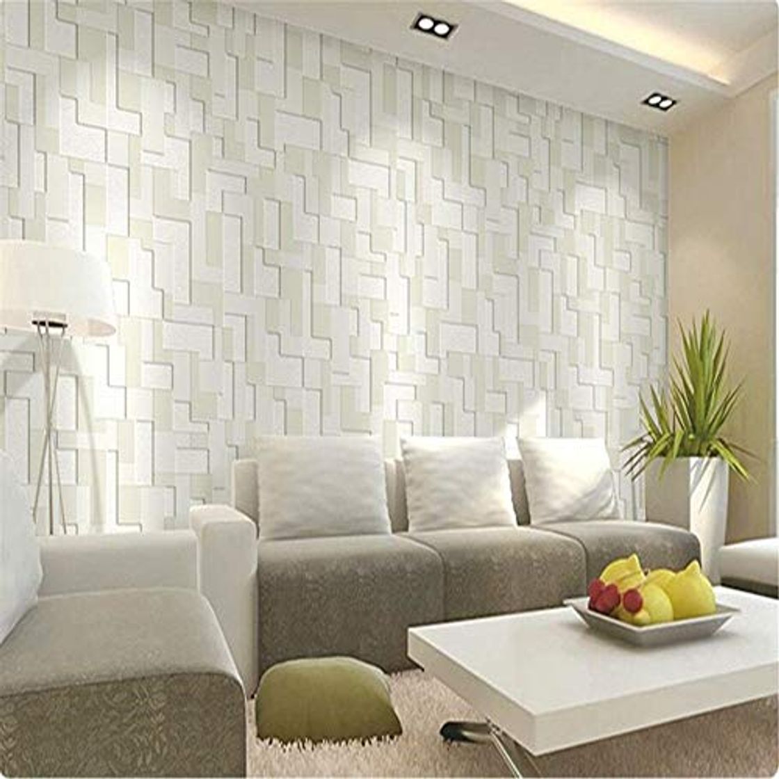 Products Mural Fotomural Papel Pintado  Moderno Simple 3D Estéreo Relieve Mosaico No Tejido Papel Tapiz Dormitorio Sala De Estar Tv Pared Papel De Parede