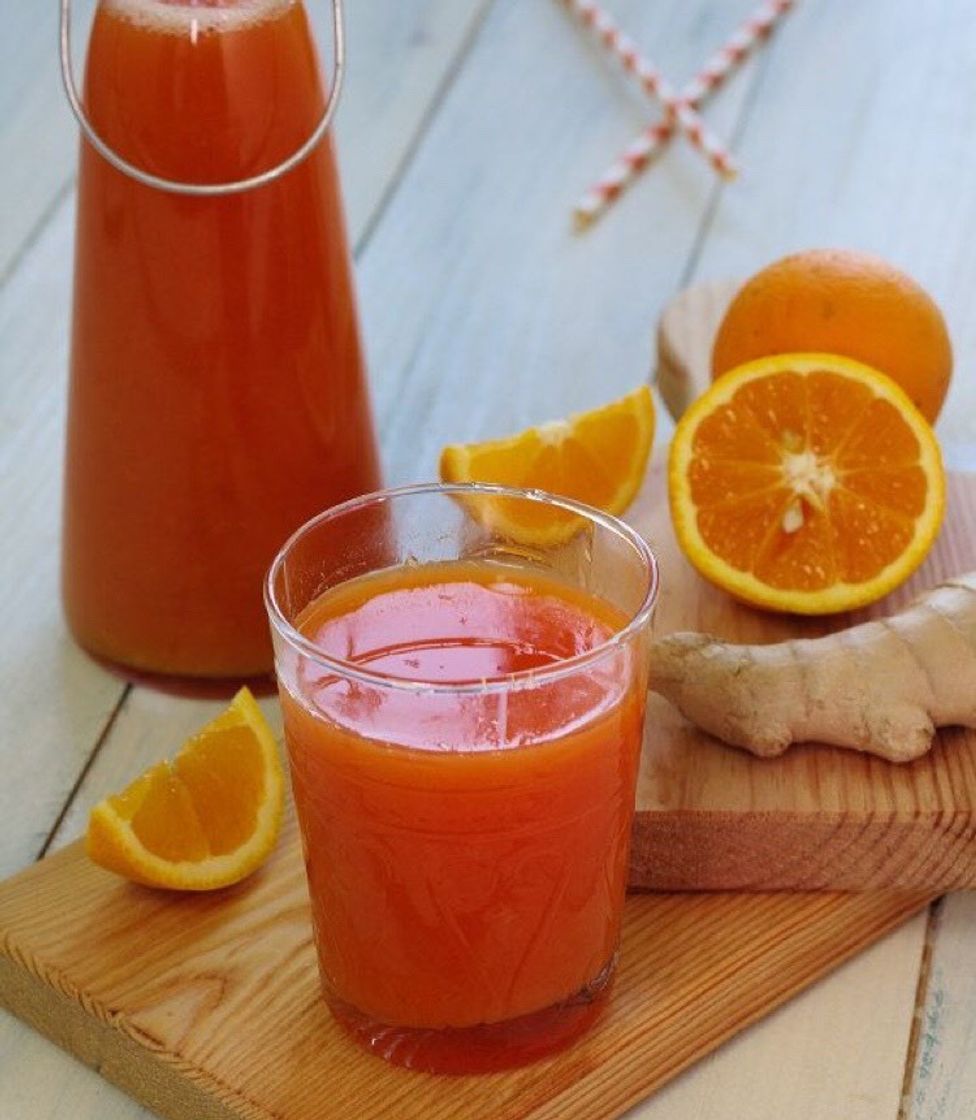 Fashion Suco de laranja com cenoura e gengibre 