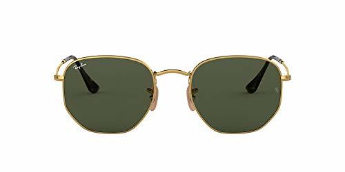 Social Ray-Ban Hexagonal Flat Lenses Gafas de Sol, Oro