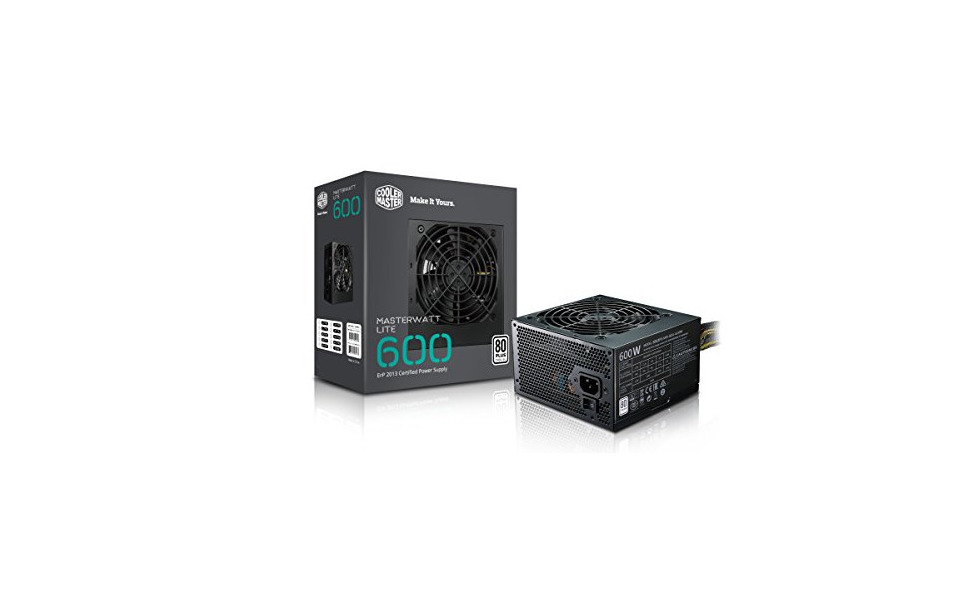 Electronic Cooler Master MasterWatt Lite 600W ATX Negro Unidad de - Fuente de