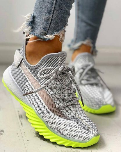 Social NET SURFACE BREATHABLE LACE-UP YEEZY SNEAKERS
