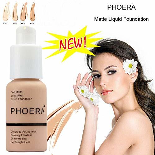 Social Base Líquida, maquillaje Base de maquillaje Cobertura completa Nuevo 30ml PHOERA 24HR