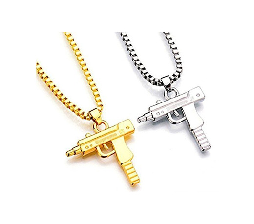 LikeforLoveJewellerys Supreme Uzi Machine Gun Pistol Necklace Pendant Chain Gold Silver Plated