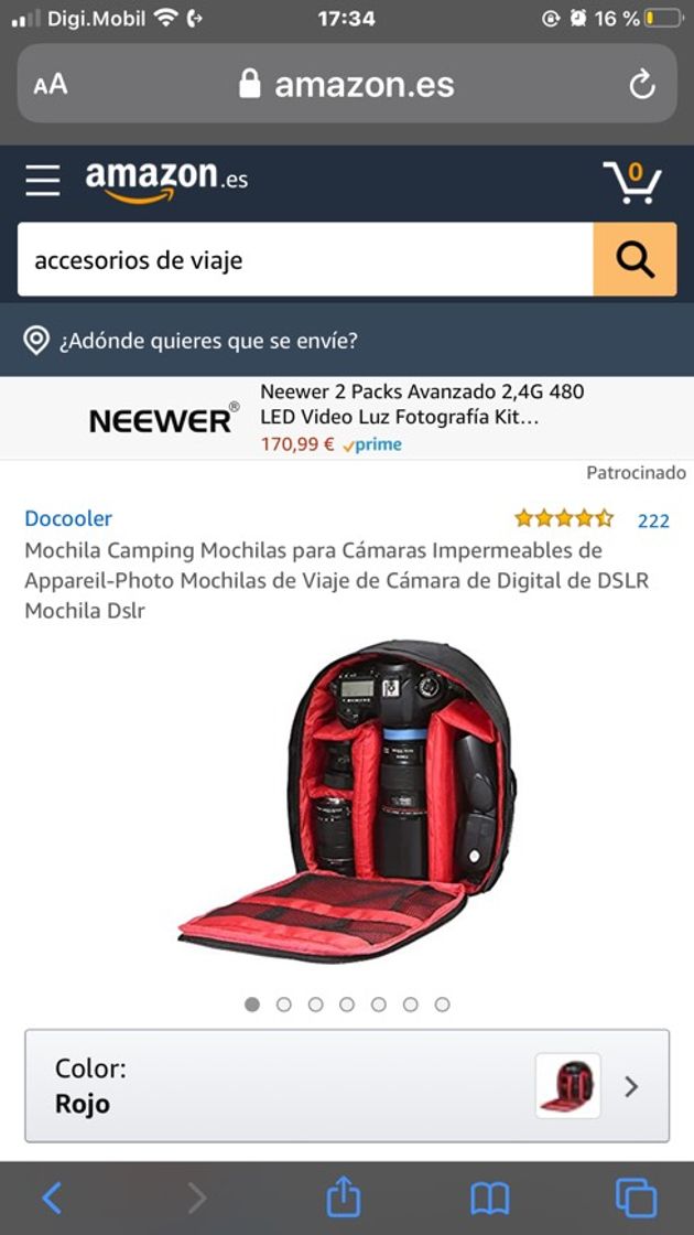 Productos Mochila camara de fotos impermeable