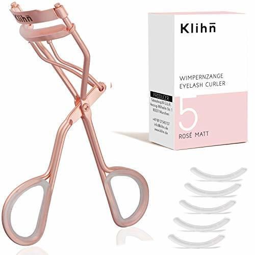 KLIHN - Exclusivo rizador de pestañas de oro rosa, con 5 recambios