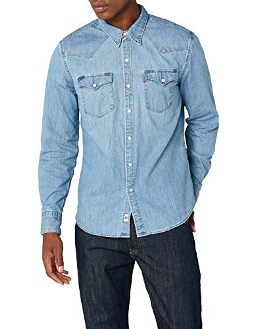 Social Levi's L/S Barstow Western Shirt, Camisa Casual de Manga Larga para Hombre,