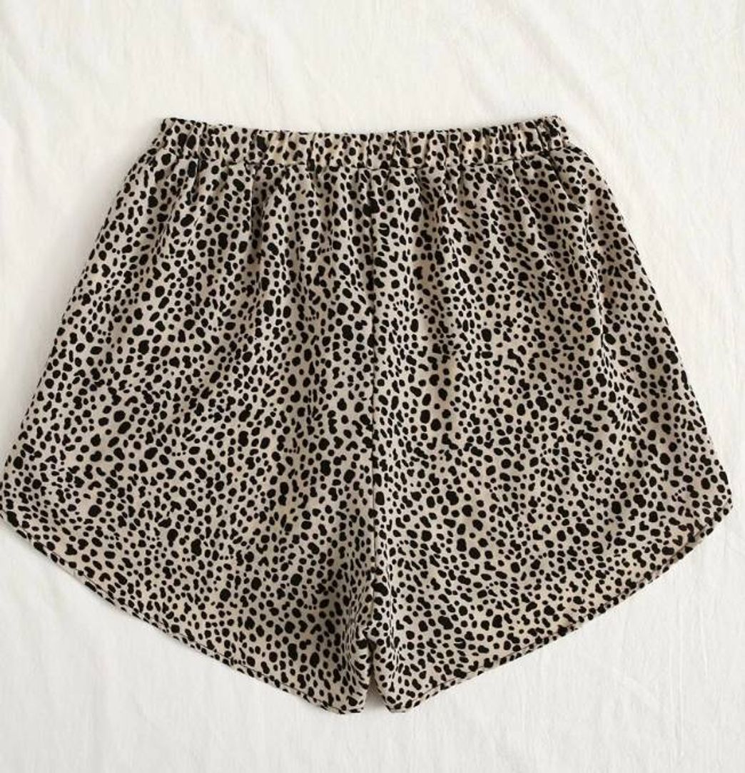 Fashion Shorts de pierna ancha de lunares