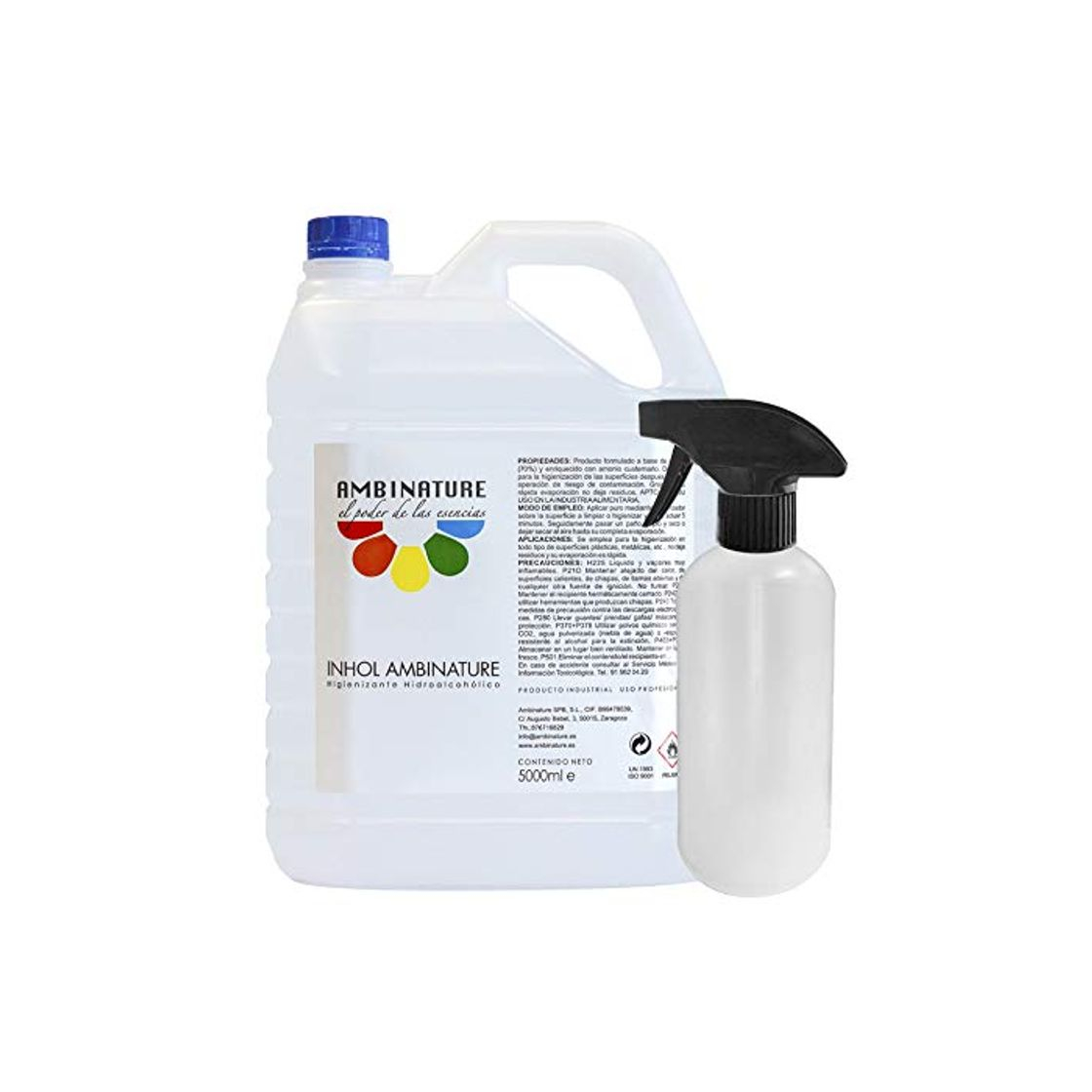 Producto Desinfectante superficie hidroalcoholica 5 litros desinfectante liquido antiseptico antibacteriano jabon antiséptico a base de alcohol ideal para rellenar en spray