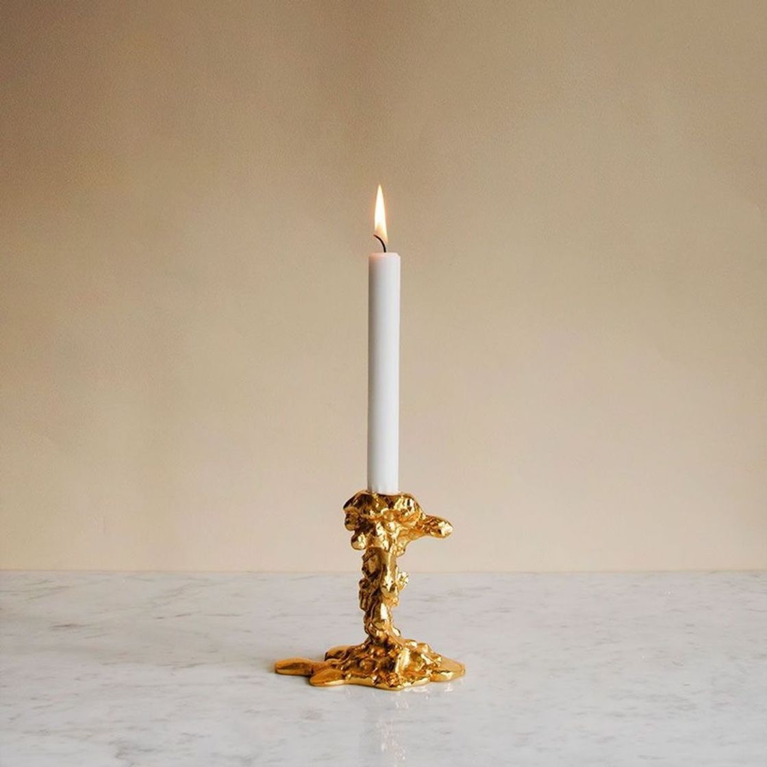 Productos Drip candle holder gold L