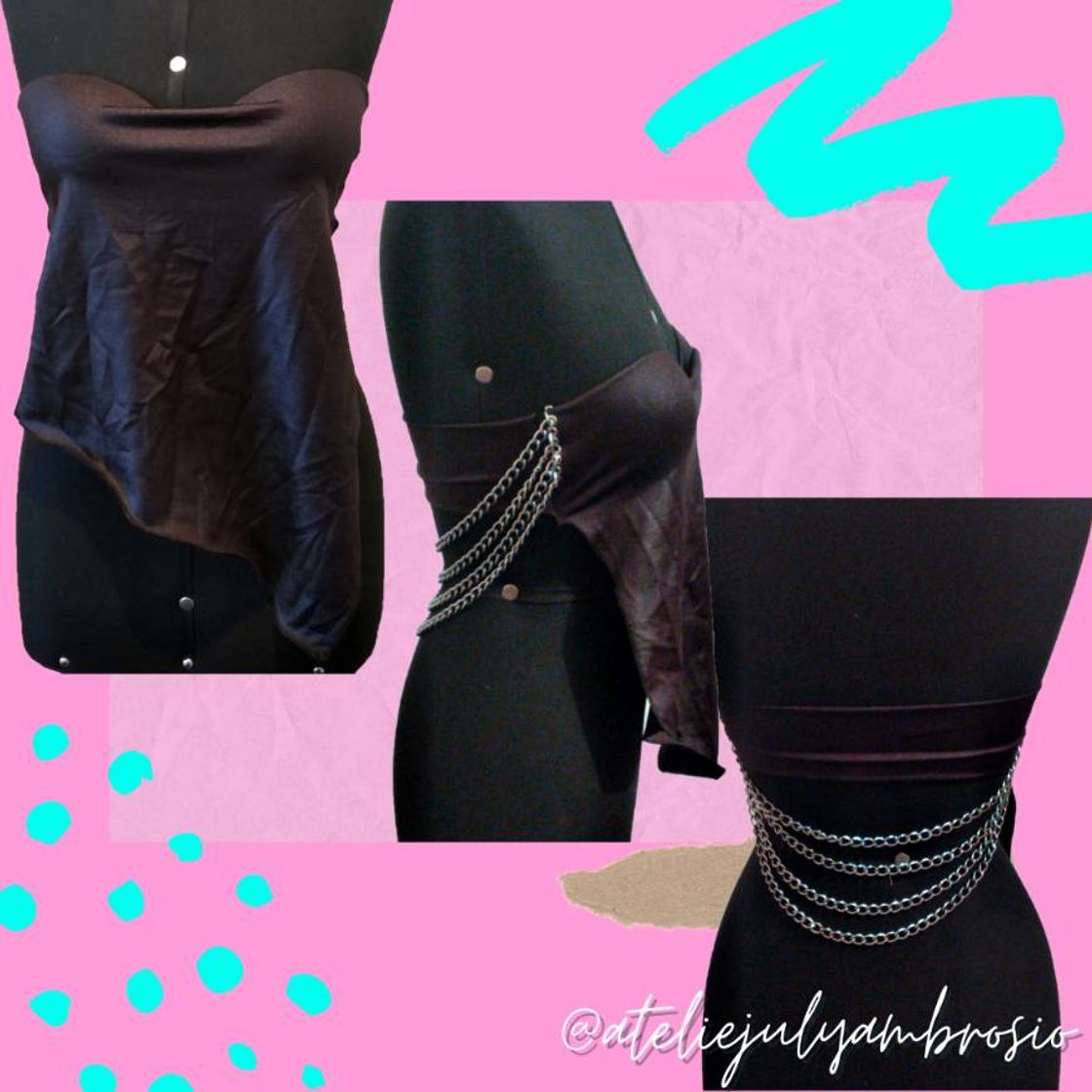 Blusa com correntes