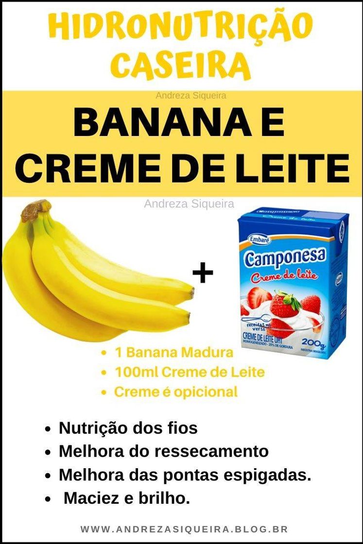 Fashion Hidro nutrição de banana 