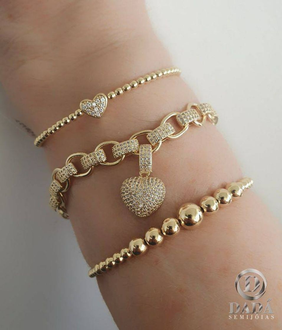 Fashion Pulseiras folheadas à ouro 18k