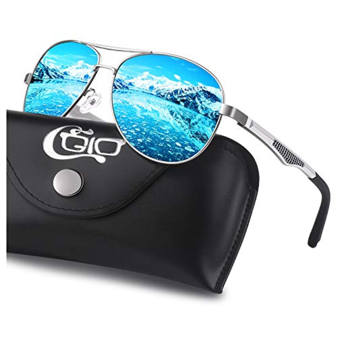 Moda CGID GA61 Prima de aleación Al-Mg Pilot gafas de sol polarizadas UV400