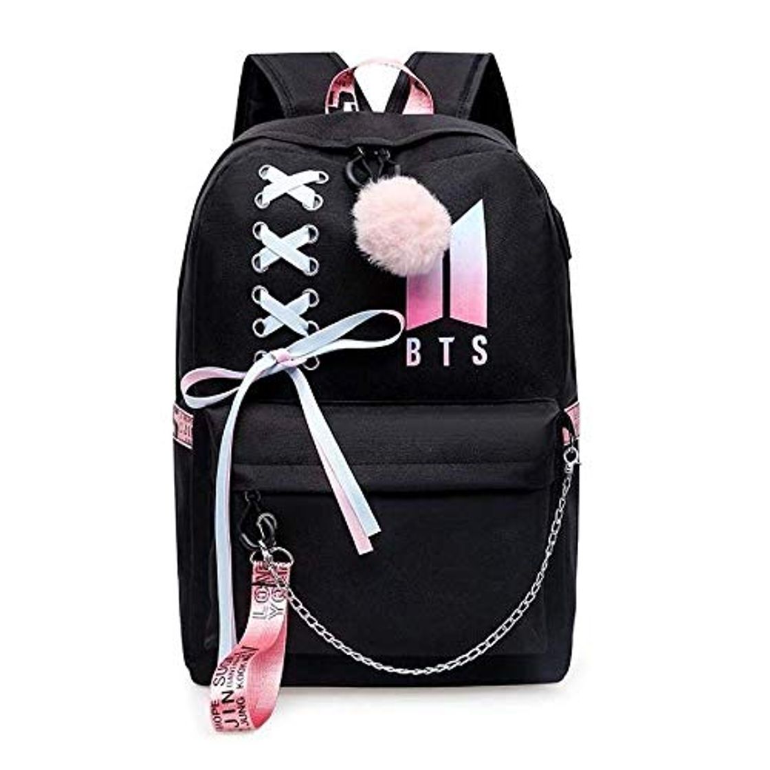 Fashion Mochila AliKpop USB BTS Jimin Suga Jin Taehyung V Jungkook coreana