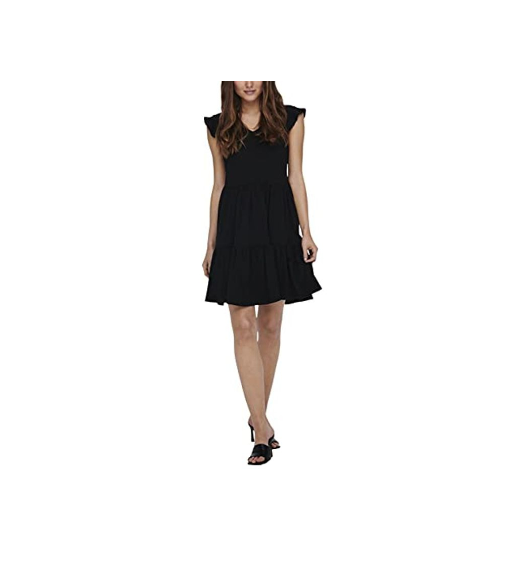 Social Only ONLMAY Life Cap Sleeves Frill Dress JRS Vestido