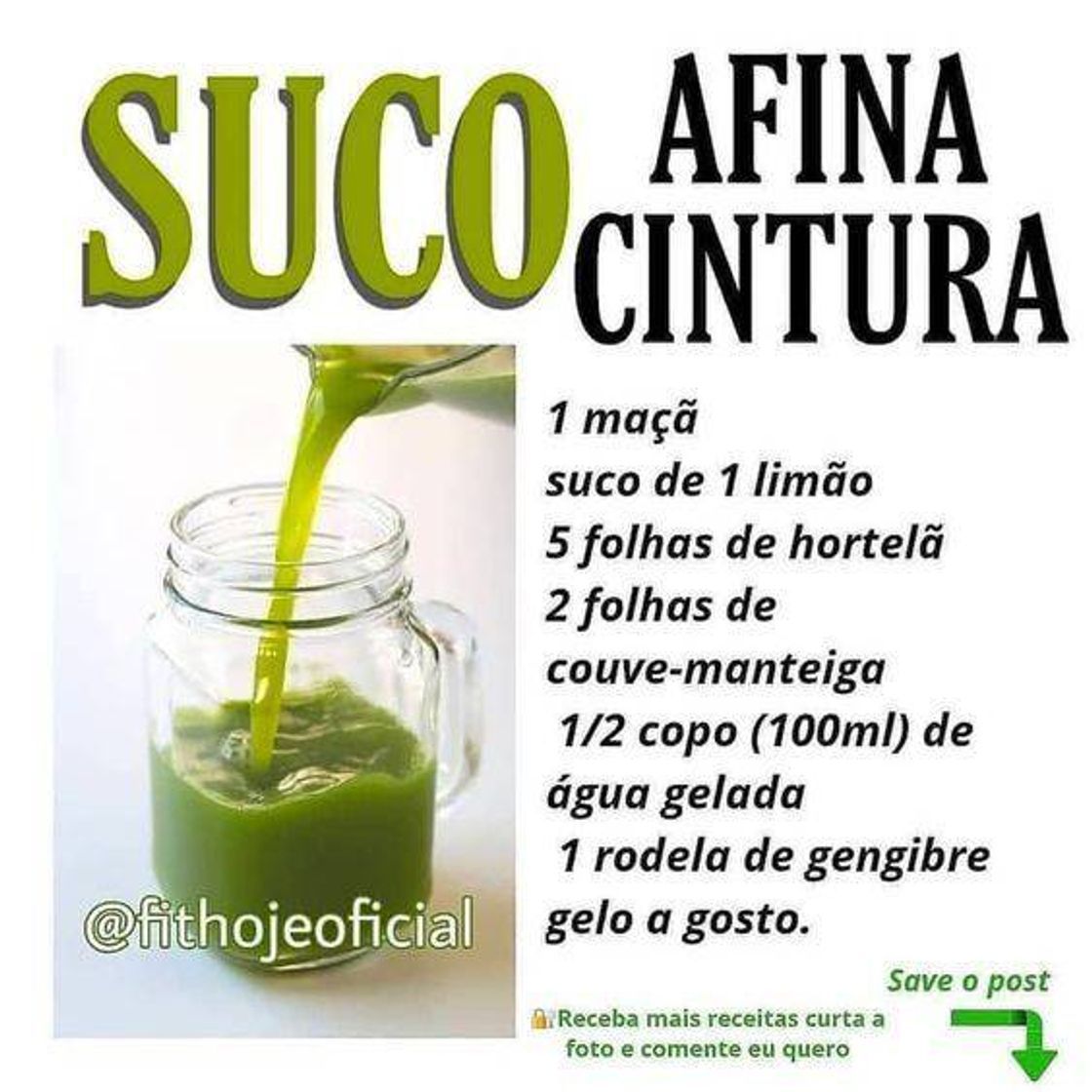 Fashion SUCO AFINA CINTURA🍏🍋🥬