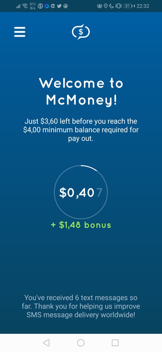 App Mcmoney app guadagno ricevendo sms gratis test