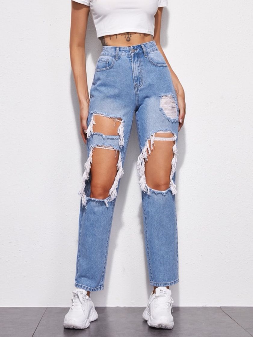 Social Calça jeans cintura alta 