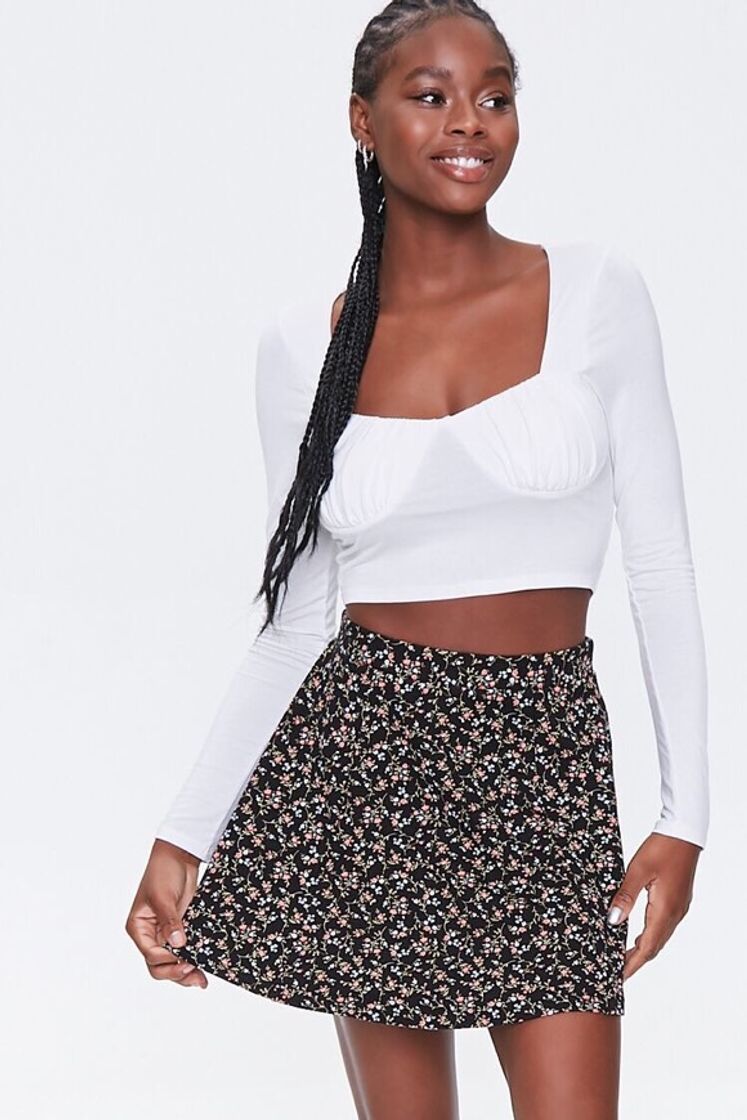 Moda Skirt Floral Skater 